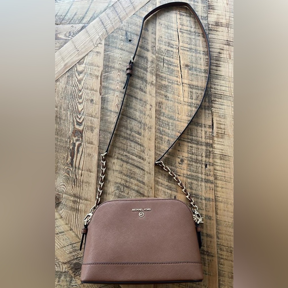 Michael Kors small jet set charm leather crossbody